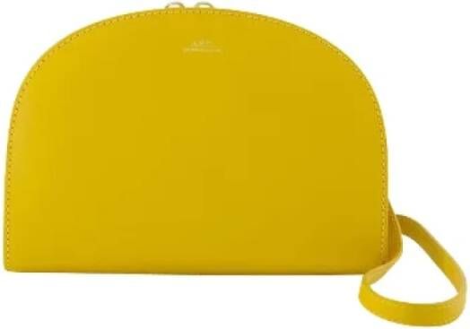 A.p.c. Leather shoulder-bags Yellow Dames
