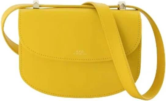 A.p.c. Leather shoulder-bags Yellow Unisex