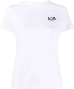 A.p.c. logo-embroidered T-shirt Wit Dames