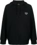 A.p.c. Logo Geborduurde Hoodie Zwart Heren - Thumbnail 1