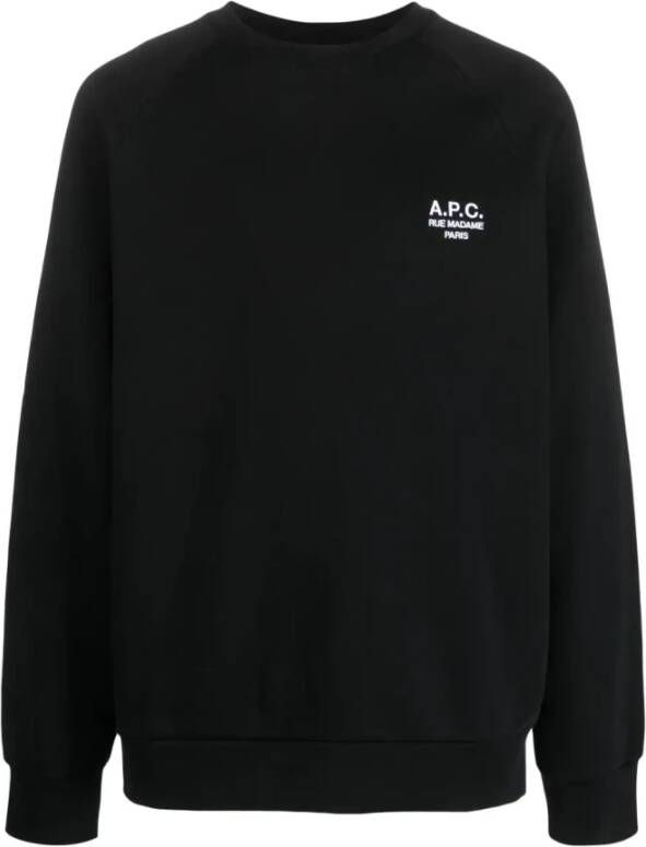 A.p.c. Logo Geborduurde Sweatshirt Zwart Heren
