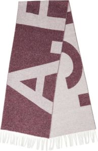 A.p.c. Logo Jacquard Scarf Roze Dames