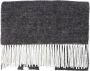 A.p.c. Wollen sjaal met franjes en uitgebreide logoprint Black - Thumbnail 1