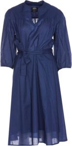 A.p.c. Midi Dresses Blauw Dames