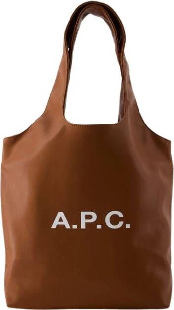 A.p.c. Ninon Small Tote Bag Synthetic Hazelnut Bruin Unisex