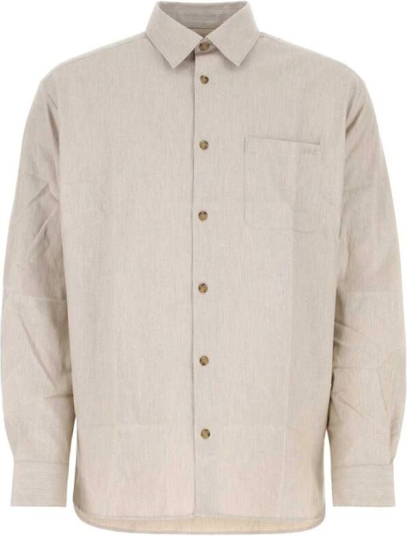 A.p.c. Normaal Overhemd Beige Heren