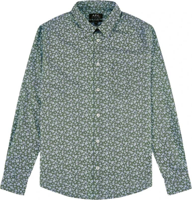 A.p.c. Normaal Overhemd Groen Heren