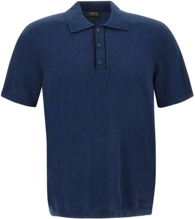 A.p.c. Polo Shirt Blauw Heren