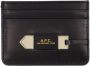 A.p.c. Charlotte Card Holder Black Leather Zwart Dames - Thumbnail 1