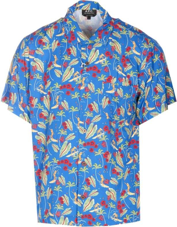 A.p.c. Shirt Blauw Heren