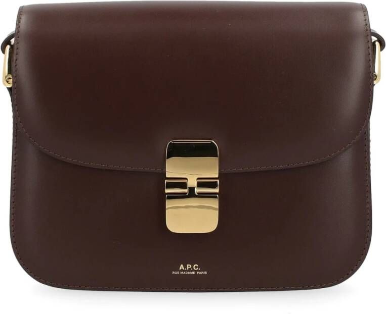 A.p.c. Kleine Grace Tas Bruin Leer Voor Sluiting Brown Dames