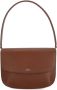 A.p.c. Bruine Leren Schoudertas met Flap Magnetische Sluiting Brown Dames - Thumbnail 1
