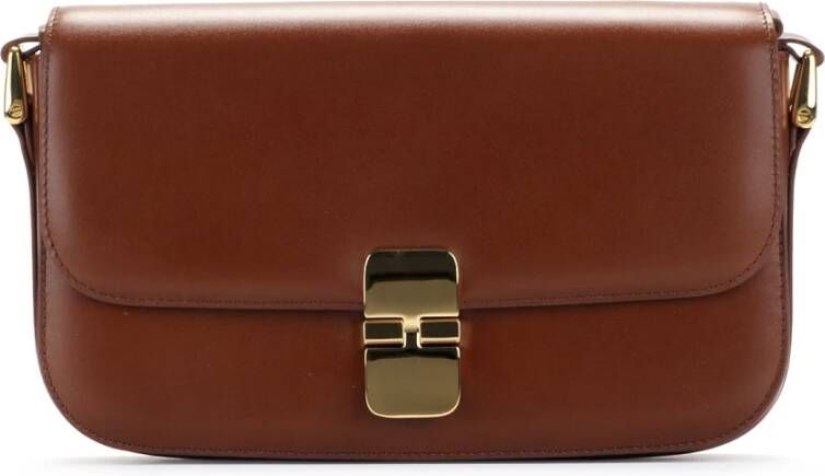 A.p.c. Zwarte Grace Baguette Schoudertas Brown Dames