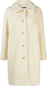 A.p.c. Single-Breasted Coats Beige Dames