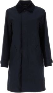 A.p.c. Single-Breasted Coats Blauw Dames