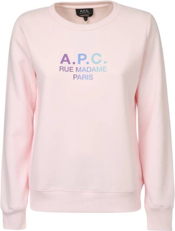 A.p.c. Stijlvolle Roze Sweatshirt voor Dames Roze Dames
