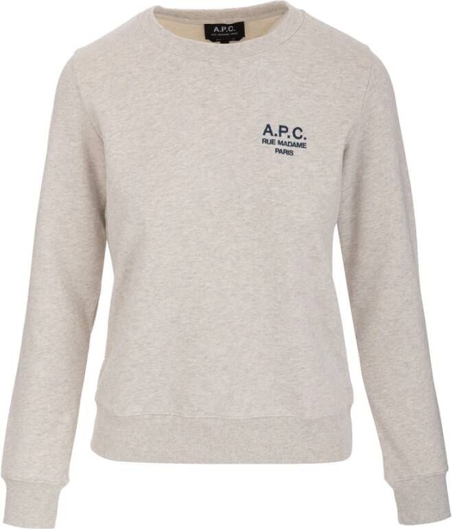 A.p.c. Heathered Ecru Sweatshirt Skye Gray Dames