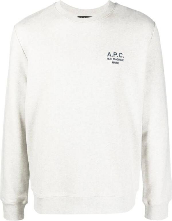 A.p.c. Zachte katoenen trui met geborduurd logo White
