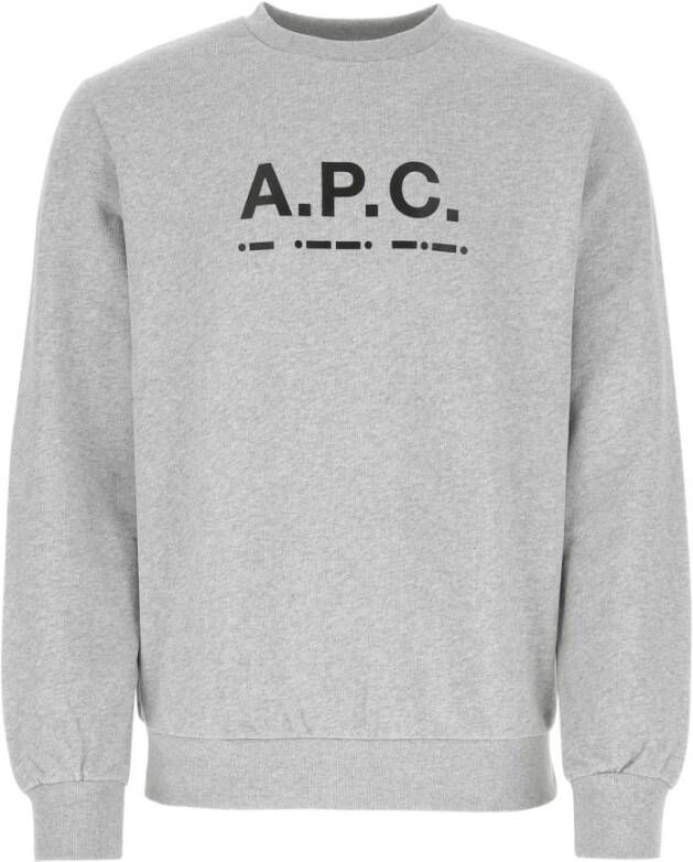 A.p.c. Sweatshirt met rechte snit en ronde hals Gray Heren