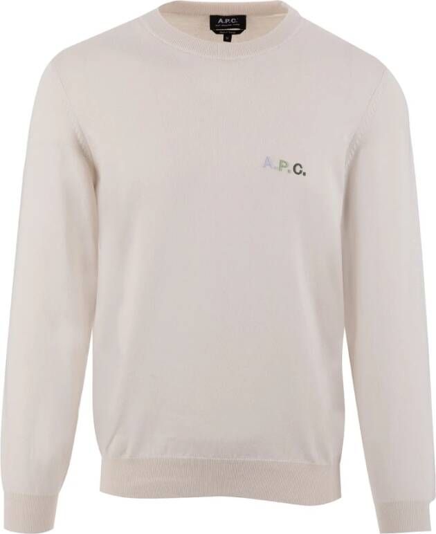 A.p.c. Minimalistische Katoenen Trui Sylvain Beige Heren