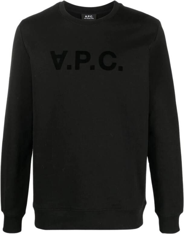 A.p.c. Stijlvolle Sweatshirt Upgrade Comfort Dagelijkse Outfits Black Heren