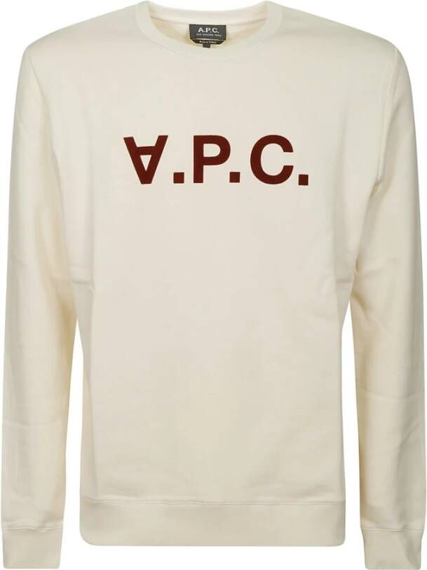 A.p.c. Katoenen sweatshirt met merklogo White Heren