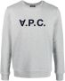 A.p.c. Bedrukte VPC Logo Katoenen Sweatshirt S Gray Heren - Thumbnail 1