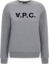 A.p.c. Logo Sweatshirt in Loopback Katoenen Jersey Gray Dames - Thumbnail 3