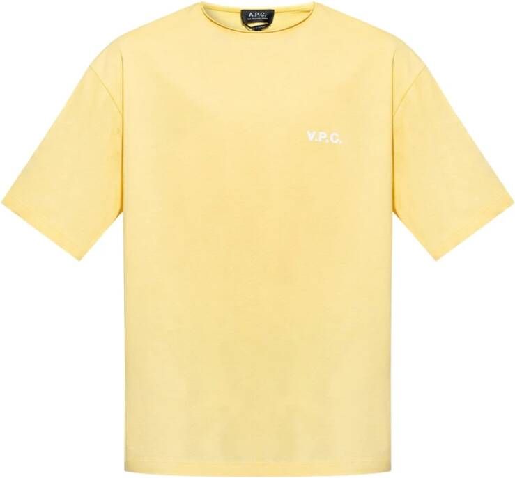 A.p.c. T-Shirts Yellow Heren