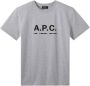A.p.c. Sven Katoenen Grijs Logo T-Shirt Gray Heren - Thumbnail 1