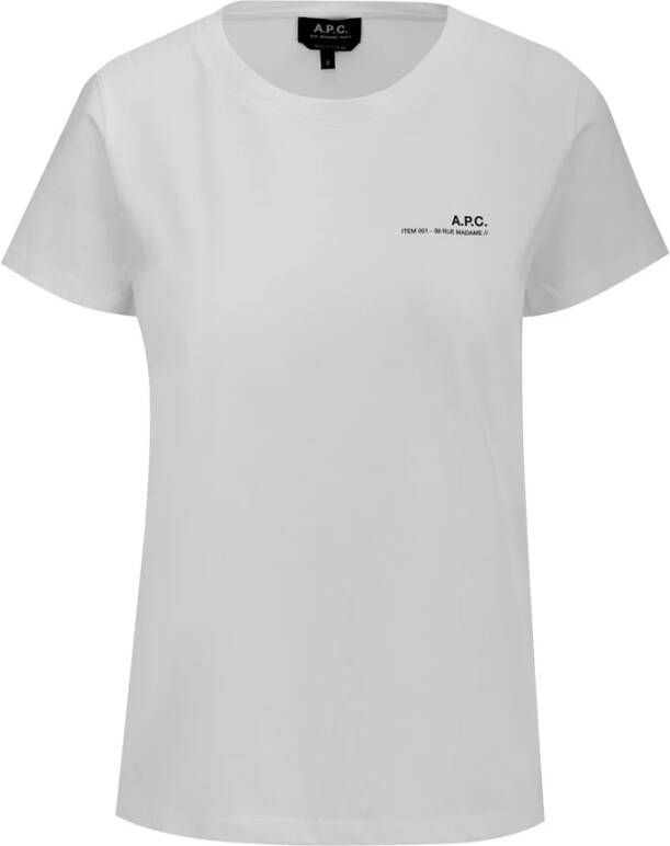 A.p.c. Coeop-F26012 short sleeve t-shirt Wit Dames
