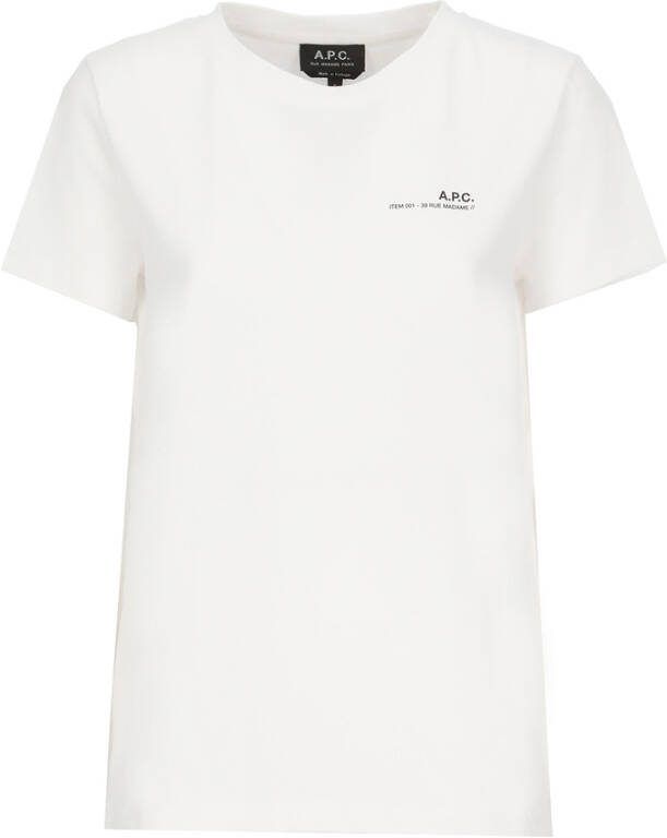 A.p.c. Coeop-F26012 short sleeve t-shirt Wit Dames