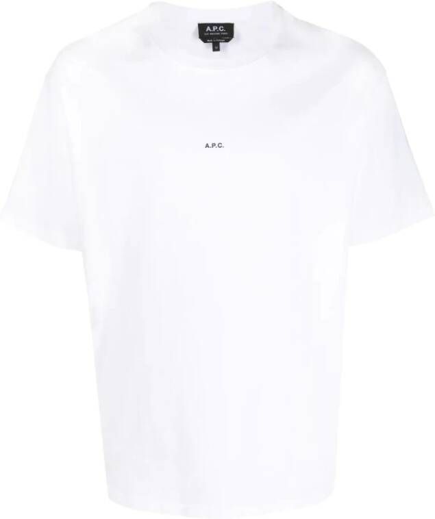 A.p.c. Witte T-shirts en Polos Jersey BIO Couleur White Heren