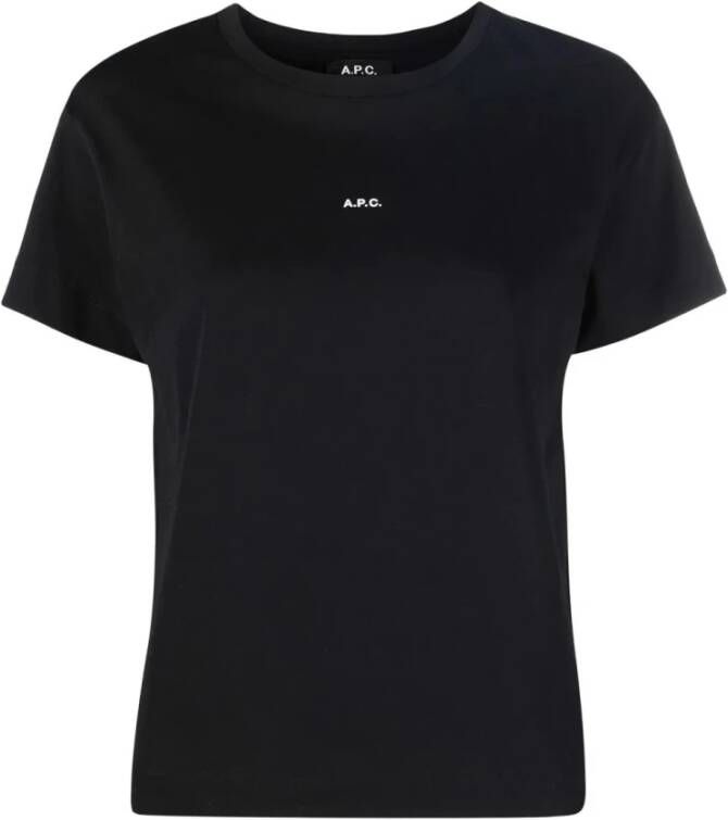 A.p.c. T-shirt Zwart Dames