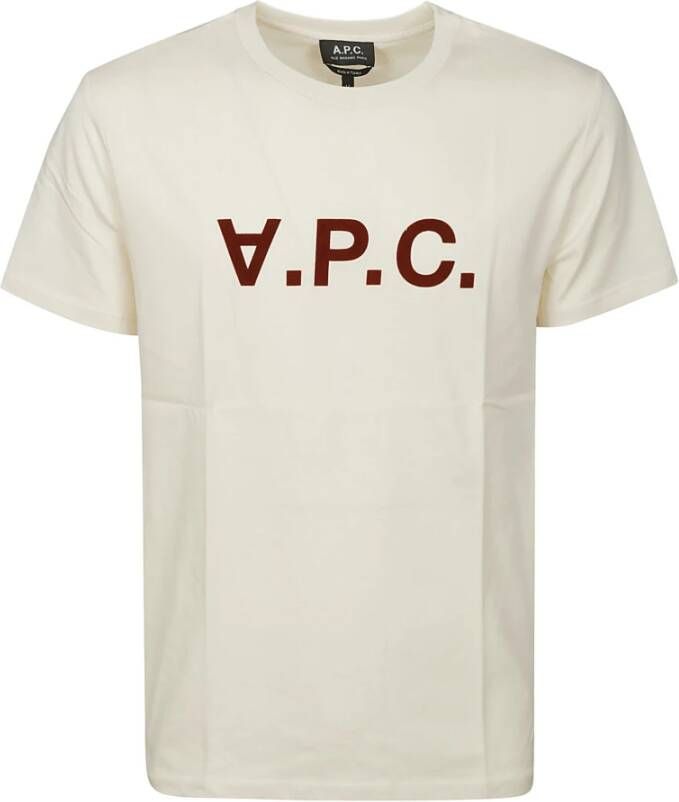 A.p.c. T-shirt vpc kleur h Beige Heren