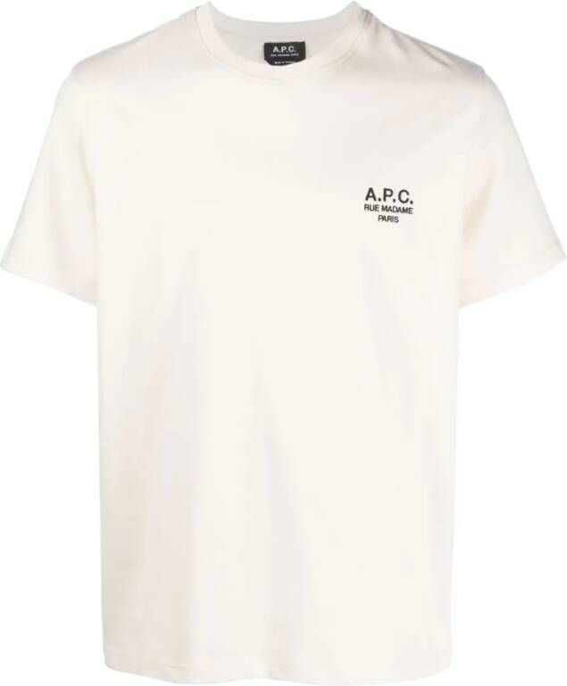 A.p.c. Raymond T-shirt met logo Beige Heren