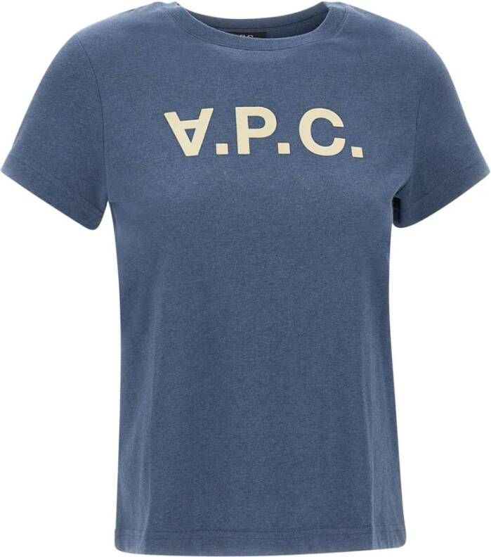 A.p.c. Dames katoenen T-shirts en Polos Blue Dames