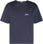 A.p.c. Donkerblauw katoenen t-shirt Blauw - Thumbnail 1