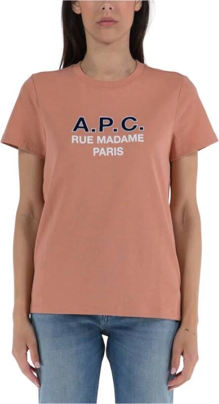 A.p.c. T-Shirts Oranje Dames