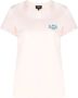 A.p.c. Fuchsia Katoenen T-Shirt met Logo Detail Pink Dames - Thumbnail 10