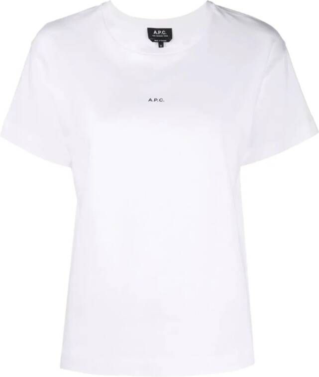 A.p.c. Witte T-Shirt Jade White Dames