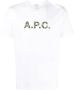 A.p.c. James Logo Biologisch Katoenen T-Shirt White Heren - Thumbnail 1