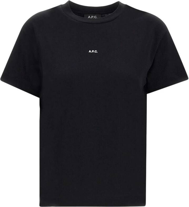 A.p.c. Klassiek Katoenen T-shirt Black Heren