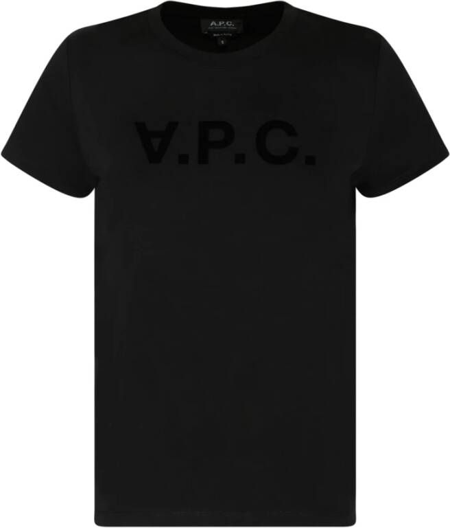 A.p.c. Zwarte T-shirts en Polos voor vrouwen Black Dames