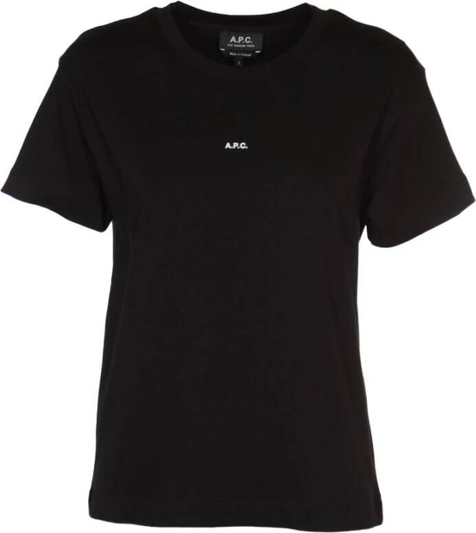 A.p.c. Klassiek Katoenen T-shirt Black Heren