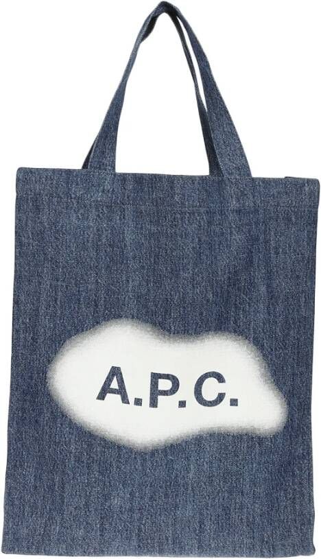 A.p.c. Tote Bags Blauw Heren