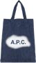 A.p.c. Lou Denim Winkeltas Blue Unisex - Thumbnail 1