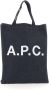 A.p.c. Laure Denim Tote Tas Blue Unisex - Thumbnail 2