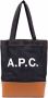 A.p.c. Japanse denim tote tas in karamel Brown Dames - Thumbnail 2