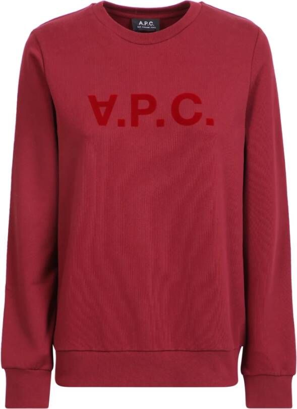 A.p.c. Trendy Bordeaux Sweatshirt voor Dames Rood Dames